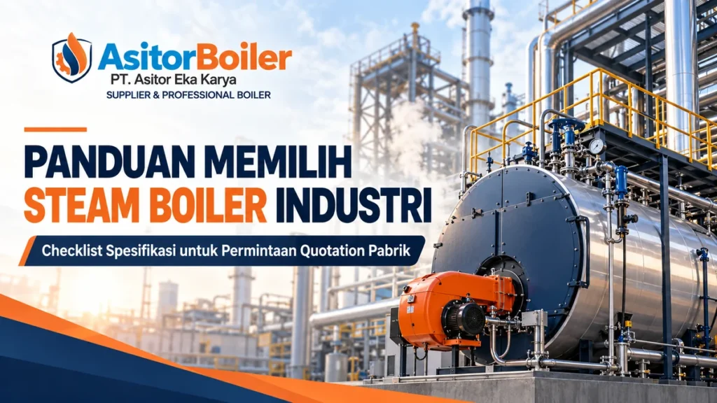 Ilustrasi steam boiler industri untuk panduan pemilihan boiler pabrik